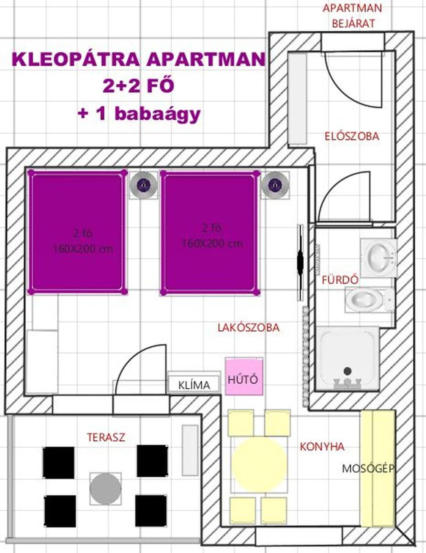 KLEOPÁTRA Stúdió Apartman Hajdúszoboszló Exterior foto